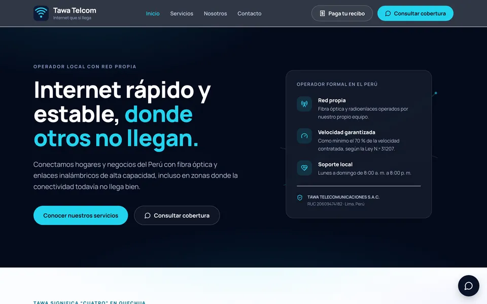 Tawa Telcom home page